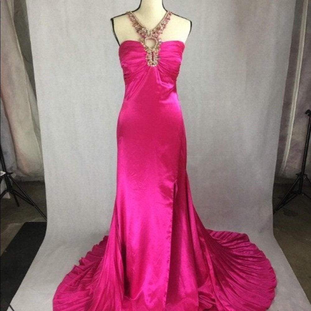 ALYCE PARIS Pink Satin Prom & Pageant Dress